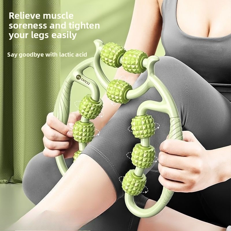 Pilates Yoga Gear - 9 Wheel Leg Massager Circular Thigh