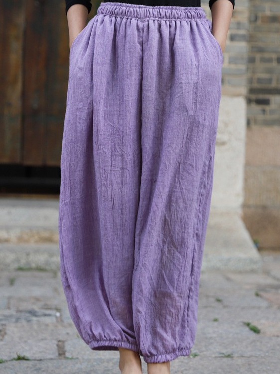 Pilates Yoga Taichi - Cotton Linen Yoga Pants Women's Pilates