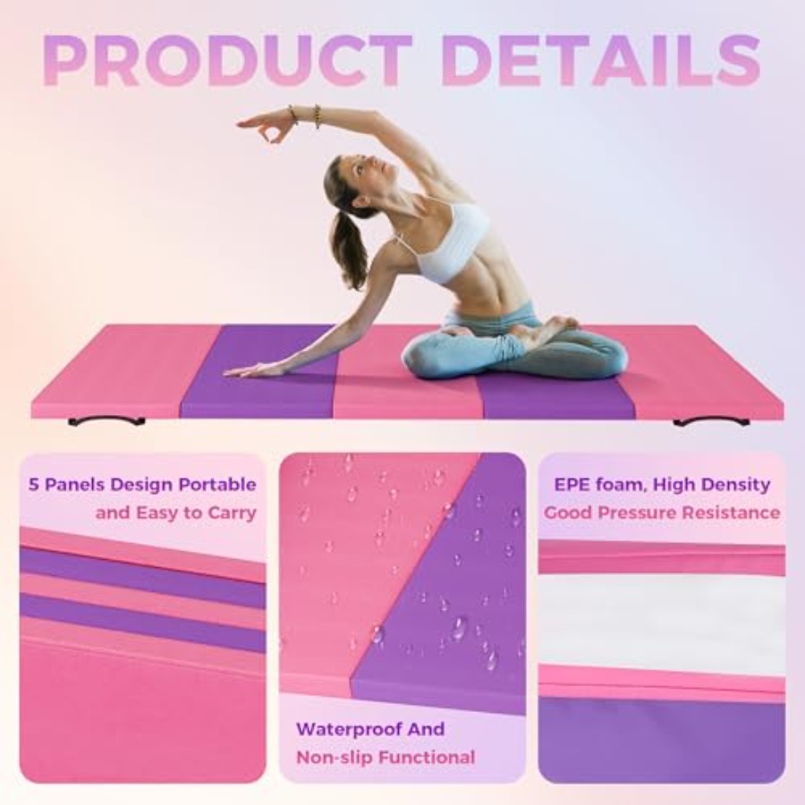 Folding Gymnastics Mat, Exerci - Pilates With Yoga recensione e prezzo
