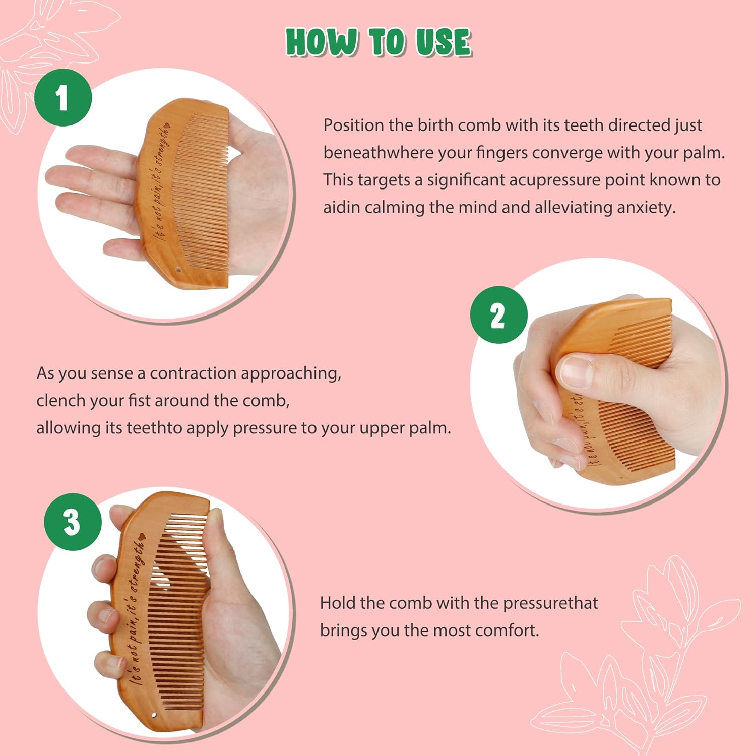3pcs/Set Birth Comb Acupressur - Acupressure Ball Set recensione e prezzo