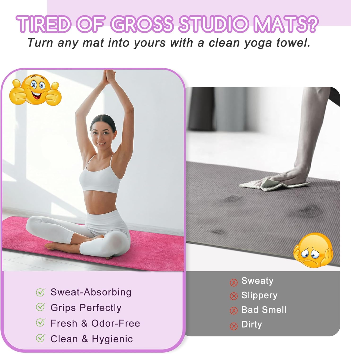 Yoga Mat Towel, Extra Thick 60 - Pilates Yoga Hot recensione e prezzo