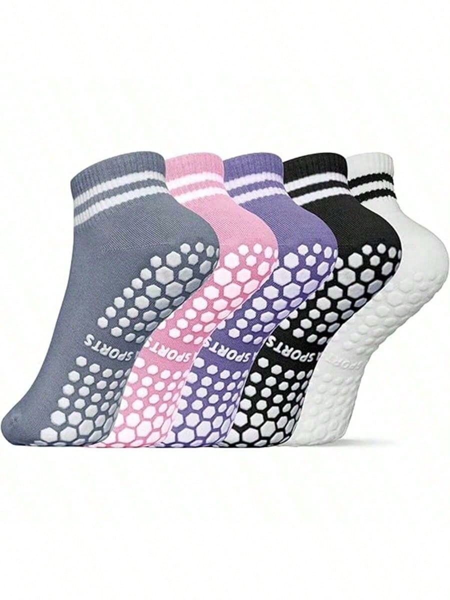 5 Pairs Women Double Stripe No - Pilates With Yoga recensione e prezzo