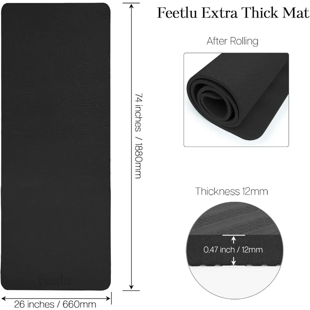 Extra Thick 12mm Non Slip Exer - Pilates Yoga Joint recensione e prezzo