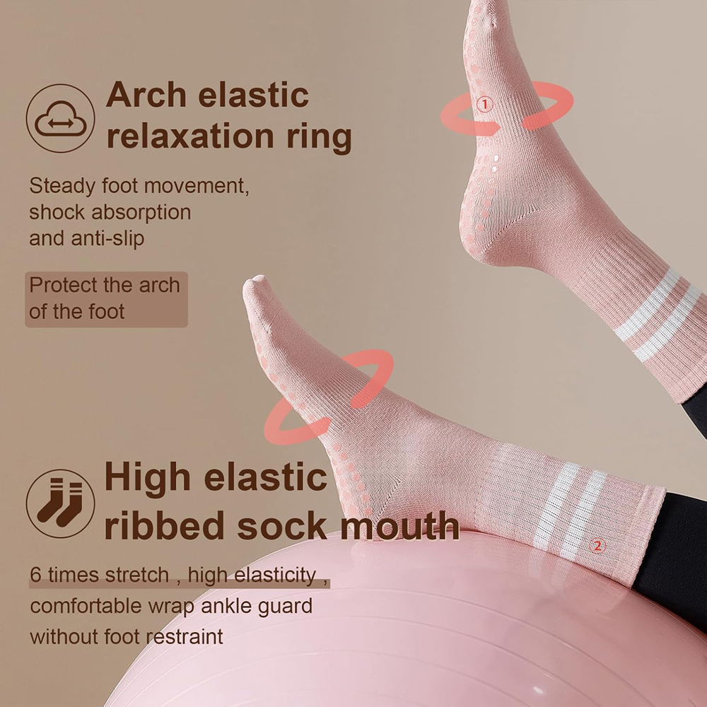Yoga Pilates Socks with Grips  - Pilates With Yoga recensione e prezzo