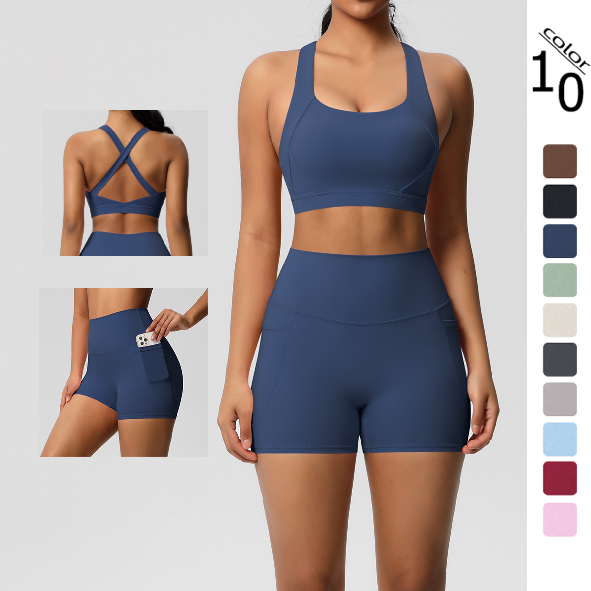 2PCS Sportswear With Pocketed  - Pilates Yoga Gear recensione e prezzo