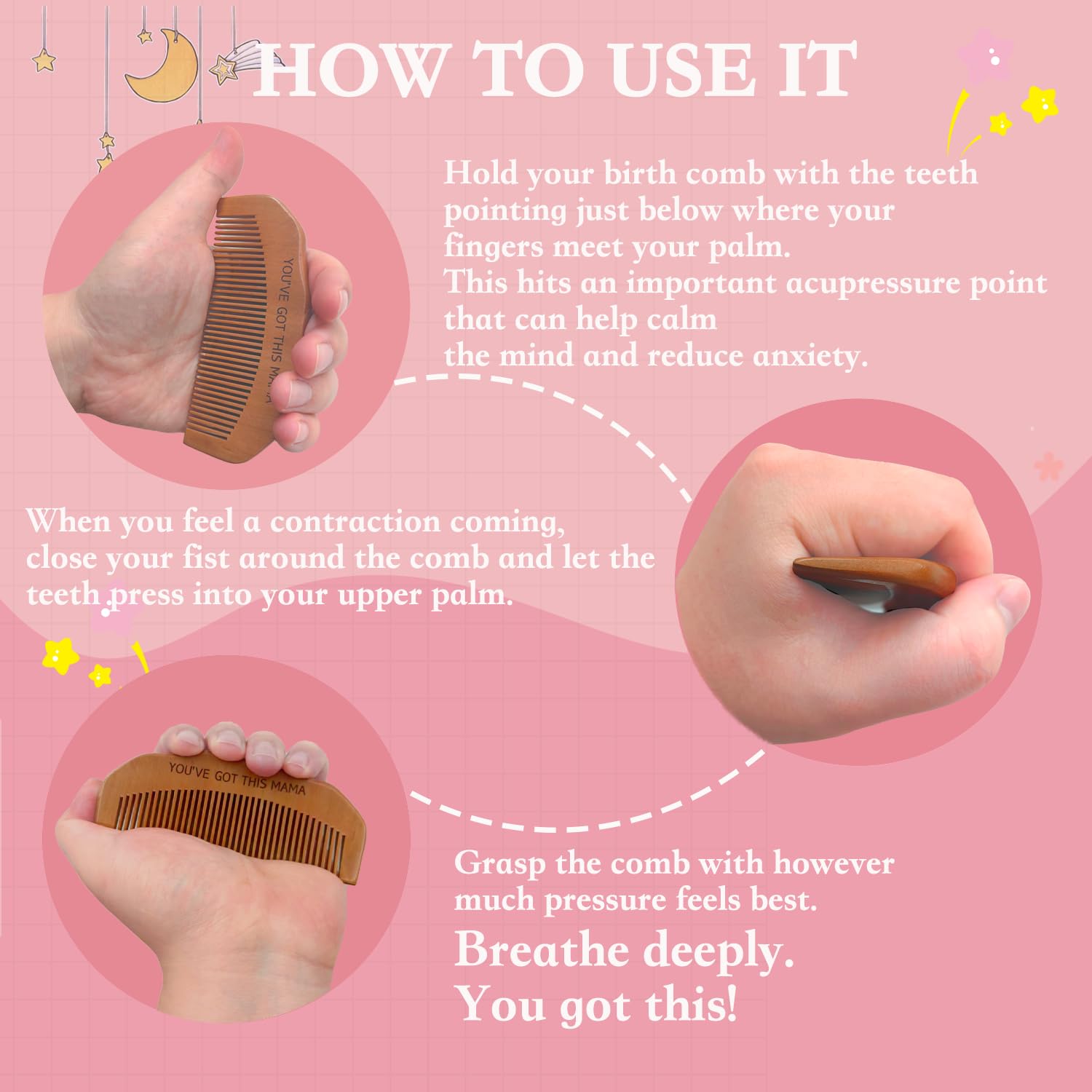 Wooden Birth Comb & Acupressur - Acupressure Ball Set recensione e prezzo