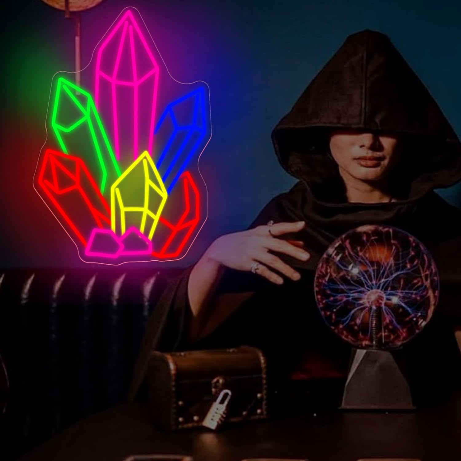Crystals Stones Tarot Neon Sig - Pilates And Yoga Studio recensione e prezzo