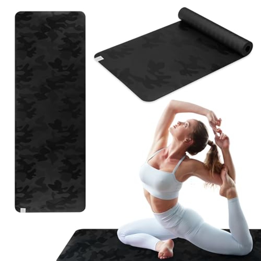 Dry-Grip Yoga Mat - 5mm Thick  - Pilates Yoga Or recensione e prezzo