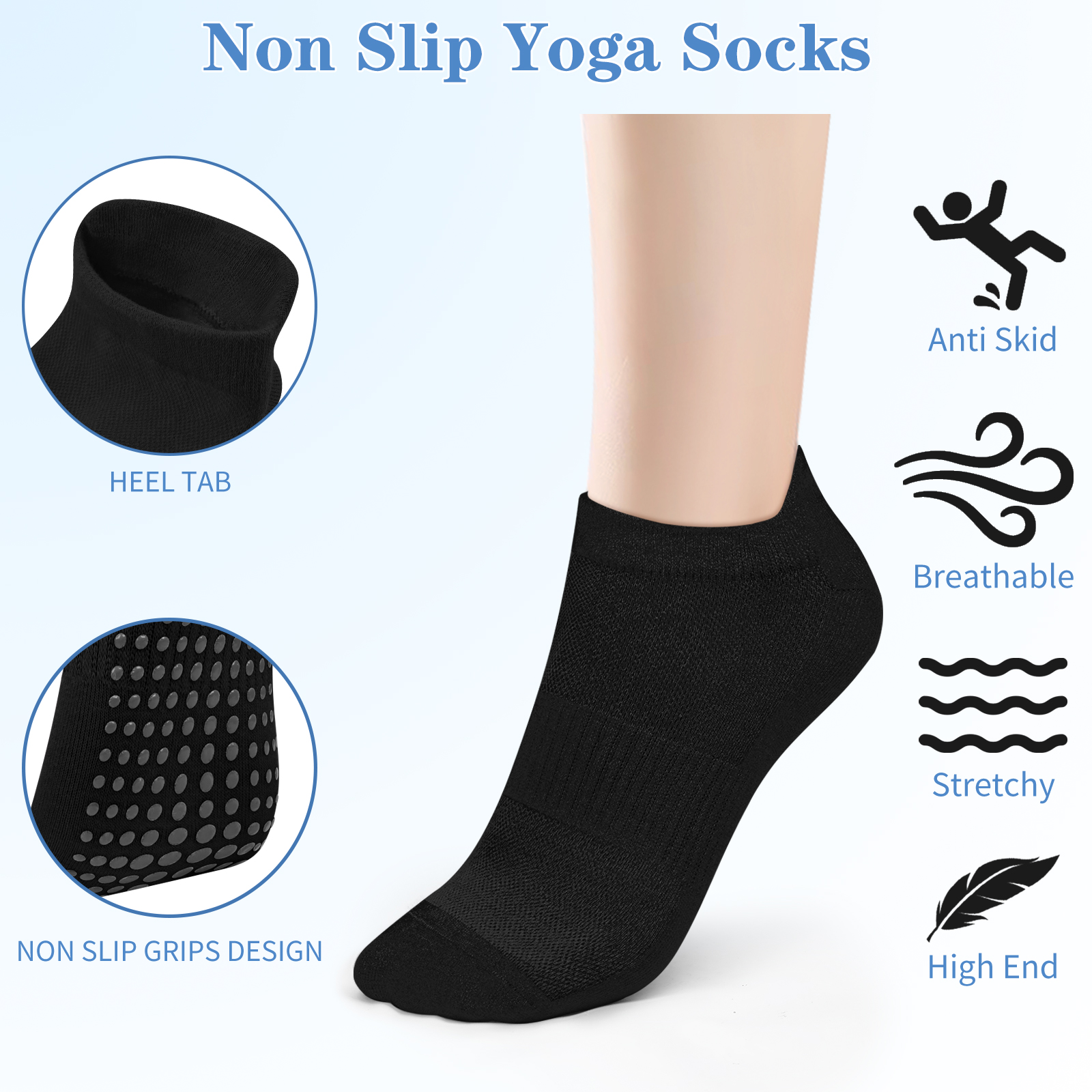 3 Pairs Yoga Socks Women Cotto - Pilates With Yoga recensione e prezzo